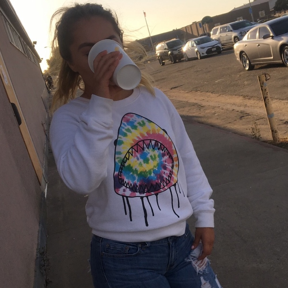 White sweatshirt